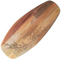 Schneidebrett aus Akazienholz mit Gravur „Olivenzweig“ – Servierbrett Holz 28 × 19 cm
